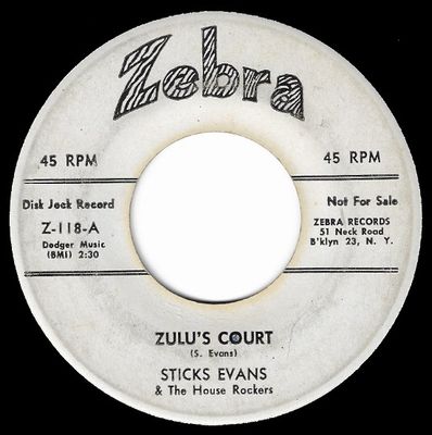 Evans, Sticks / Zulu's Court / Zebra Z-118 / Promo