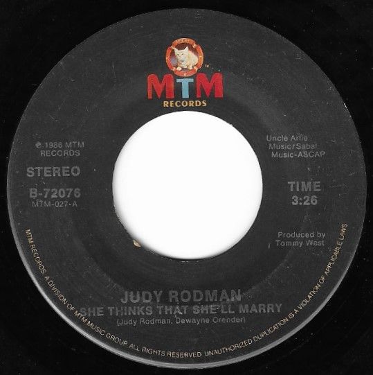 Rodman, Judy / He Thinks That She&#39;ll Marry / MTM B-72076