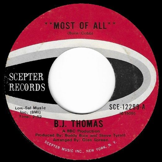 Thomas, B.J. / Most of All / Scepter SCE-12299