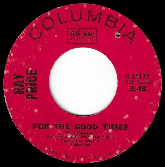 Price, Ray / For the Good Times / Columbia 4-45178