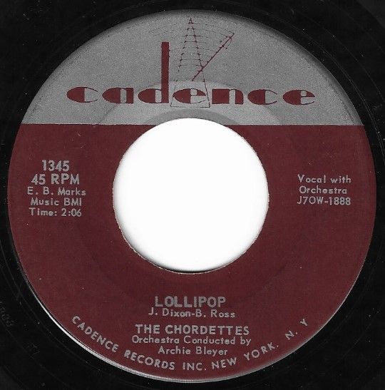 Chordettes, The / Lollipop / Cadence 1345