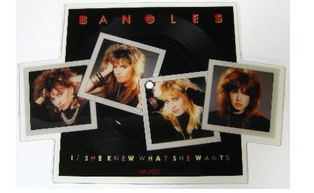 Bangles / If She Knew What She Wants (1986) / CBS WA-7062 (Shaped Vinyl Record) / England