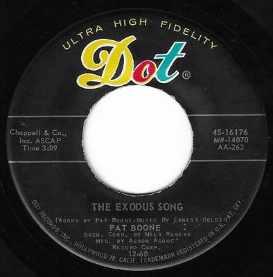 Boone, Pat / The Exodus Song / Dot 45-16176