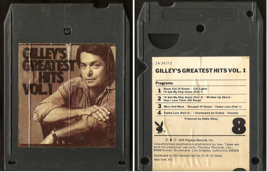 Gilley, Mickey / Gilley's Greatest Hits Vol. 1 (1976) / Playboy ZA-34743 (8-Track Tape)