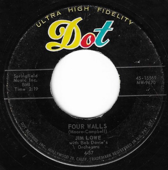 Lowe, Jim / Four Walls / Dot 45-15569