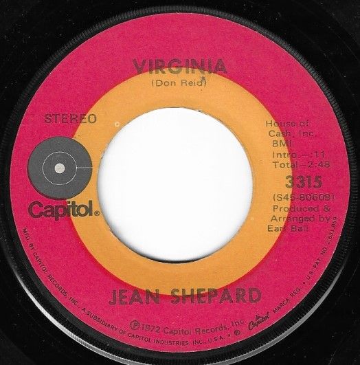 Shepard, Jean / Virginia / Capitol 3315