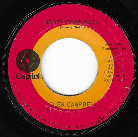 Campbell, Glen / Honey Come Back / Capitol 2718