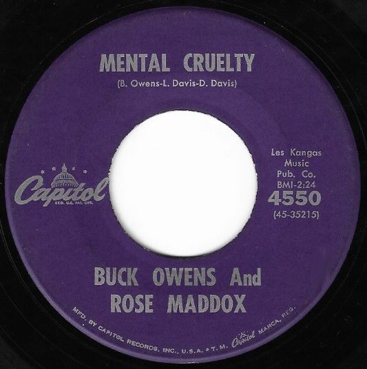 Owens, Buck / Mental Cruelty / Capitol 4550 / with Rose Maddox