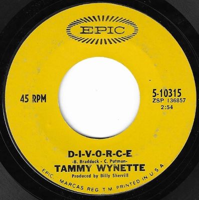 Wynette, Tammy / D-I-V-O-R-C-E / Epic 5-10315