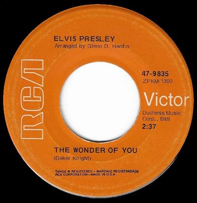 Presley, Elvis / The Wonder of You / RCA Victor 47-9835