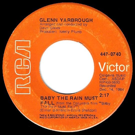 Yarbrough, Glenn / Baby the Rain Must Fall / RCA Victor 447-0740