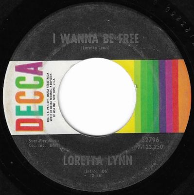 Lynn, Loretta / I Wanna Be Free / Decca 32796