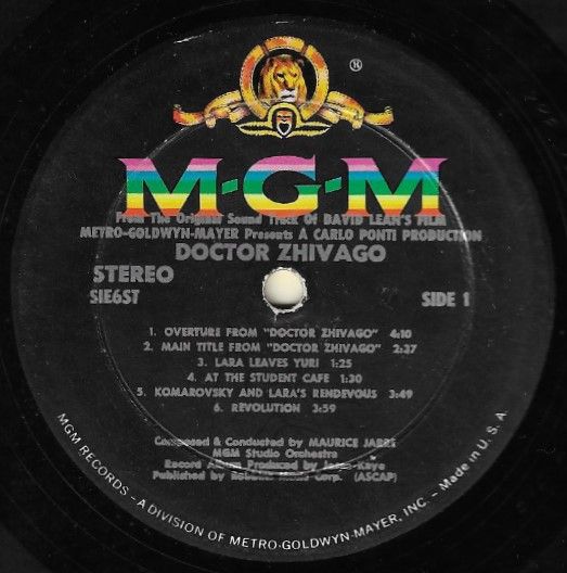 Jarre, Maurice / Doctor Zhivago (Soundtrack) / MGM SIE6ST
