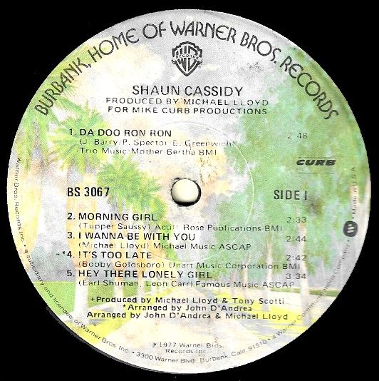 Cassidy, Shaun / Shaun Cassidy / Warner Bros. BS-3067