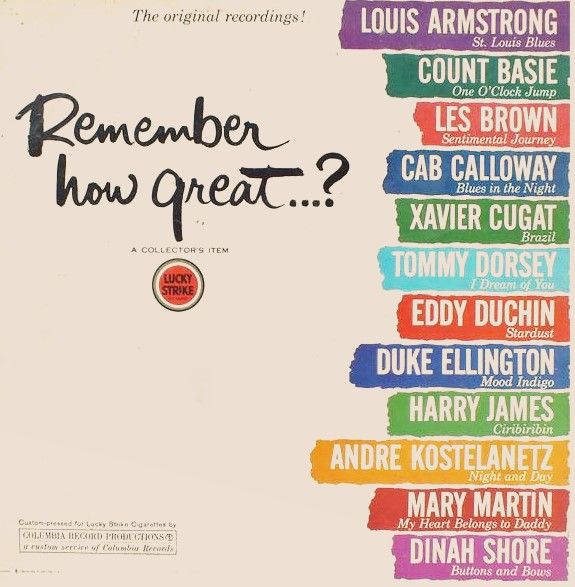 Various Artists / Remember How Great...? / Columbia Record Productions XTV-66639