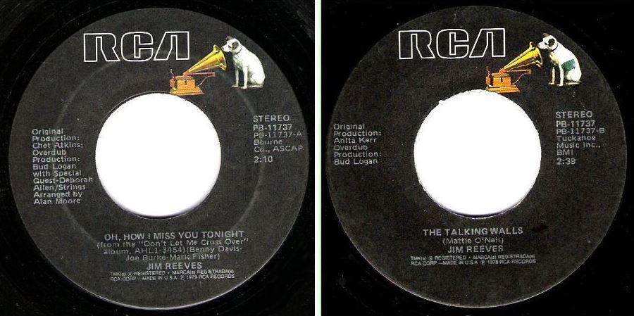 Reeves, Jim / Oh, How I Miss You Tonight (1979) / RCA PB-11737 (Single, 7&quot; Vinyl)