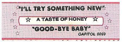Taste of Honey, A / I'll Try Something New (1982) / Capitol 5099 (Jukebox Title Strip)