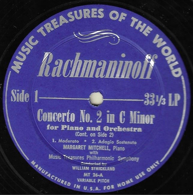 Music Treasures Philharmonic Symphony / Rachmaninoff: Concerto No. 2 in C Minor / MT-26