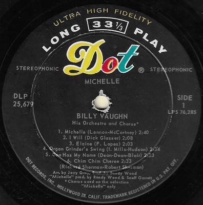 Vaughn, Billy / Michelle / Dot DLP-25,679