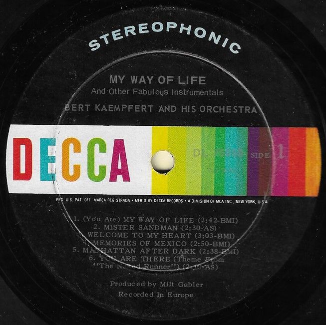 Kaempfert, Bert / My Way of Life / Decca DL-75059