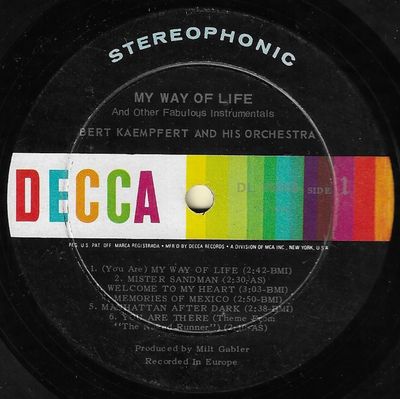Kaempfert, Bert / My Way of Life / Decca DL-75059