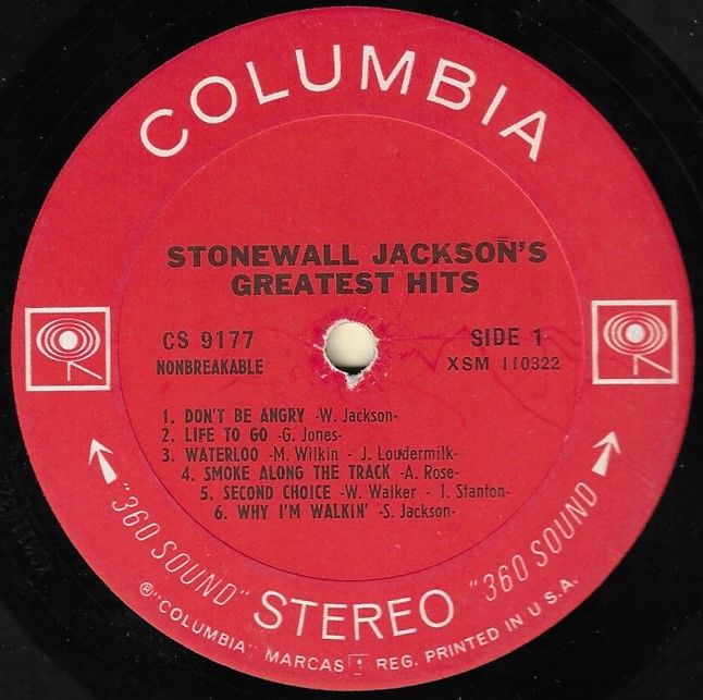 Jackson, Stonewall / Greatest Hits / Columbia CS-9177