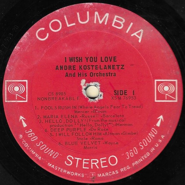 Kostelanetz, Andre / I Wish You Love / Columbia CS-8985