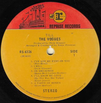 Vogues, The / Till / Reprise RS-6326