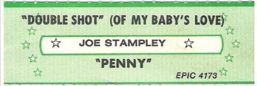 Stampley, Joe / Double Shot (Of My Baby&#39;s Love) (1983) / Epic 4173 (Jukebox Title Strip)