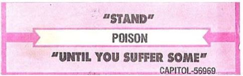 Poison / Stand (1993) / Capitol 56969 (Jukebox Title Strip)