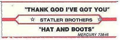 Statler Brothers, The / Thank God I&#39;ve Got You (1976) / Mercury 73846 (Jukebox Title Strip)