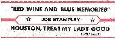 Stampley, Joe / Red Wine and Blue Memories (1978) / Epic 50517 (Jukebox Title Strip)