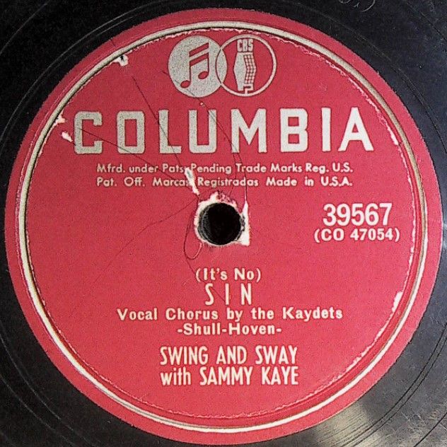 Kaye, Sammy / (It's No) Sin / Columbia 39567