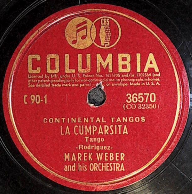 Weber, Marek / La Cumparsita / Columbia 36570