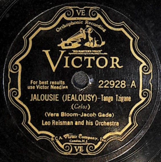 Reisman, Leo / Jalousie (Jealousy) / Victor 22928