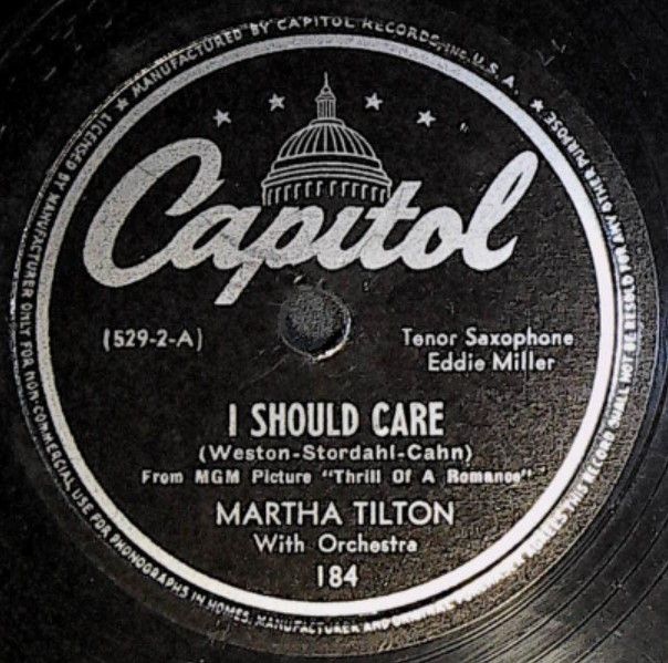 Tilton, Martha / I Should Care / Capitol 184