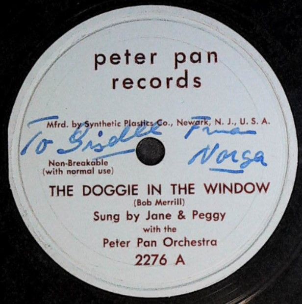 Jane + Peggy / The Doggie in the Window / Peter Pan 2276
