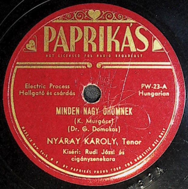 Karoly, Nyaray / Minden Nagy Oromnek / Paprikas PW-23