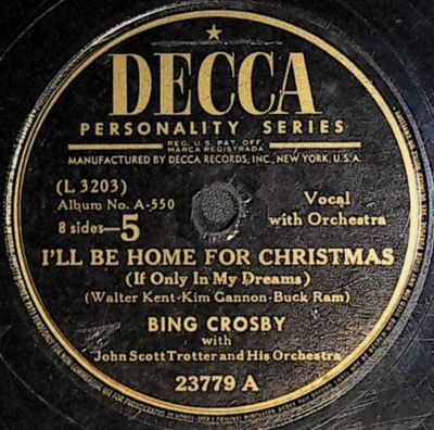 Crosby, Bing / I&#39;ll Be Home for Christmas / Decca 23779