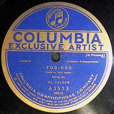 Jolson, Al / Yoo-Hoo / Columbia A3513