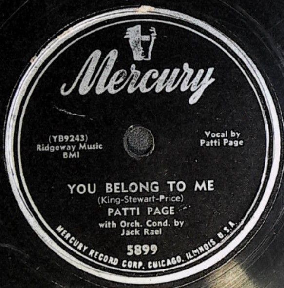 Page, Patti / You Belong to Me / Mercury 5899