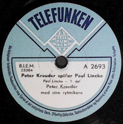Kreuder, Peter / Peter Kreuder spiller Paul Lincke / Telefunken A-2693 / Germany