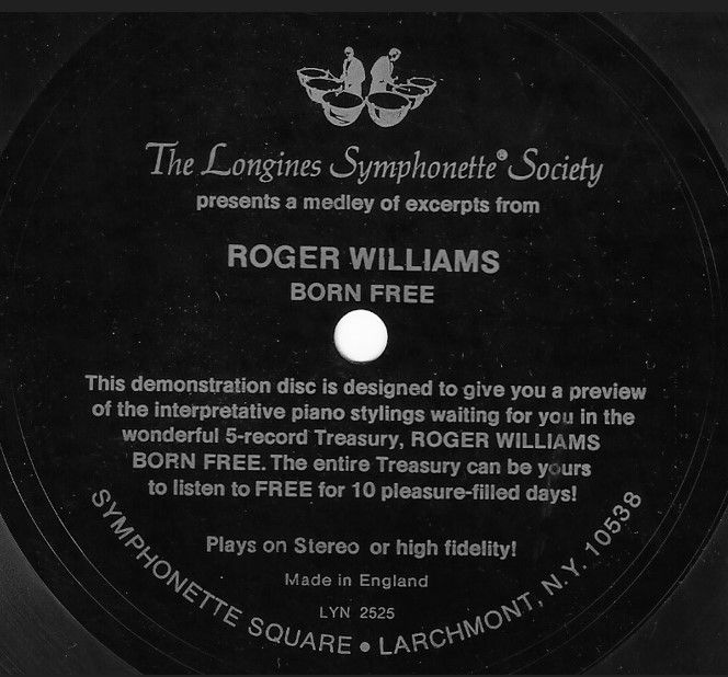 Williams, Roger / Born Free / Longines LYN-2525