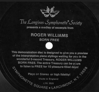 Williams, Roger / Born Free / Longines LYN-2525