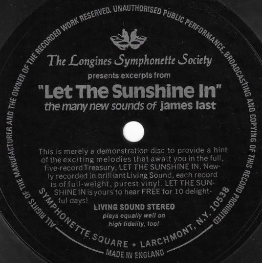 Last, James / Let the Sunshine In / Longines LYN-2499