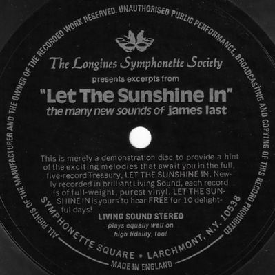 Last, James / Let the Sunshine In / Longines LYN-2499