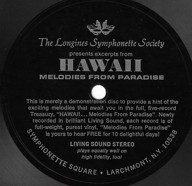 Longines Symphonette / Hawaii - Melodies From Paradise / Longines 4-2084