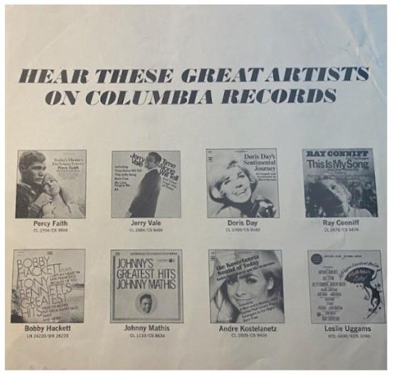 Columbia / Hear These Great Artists On Columbia Records