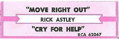 Astley, Rick / Move Right Out (1991) / RCA 62067 (Jukebox Title Strip)