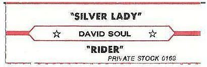 Soul, David / Silver Lady (1977) / Private Stock 0163 (Jukebox Title Strip)
